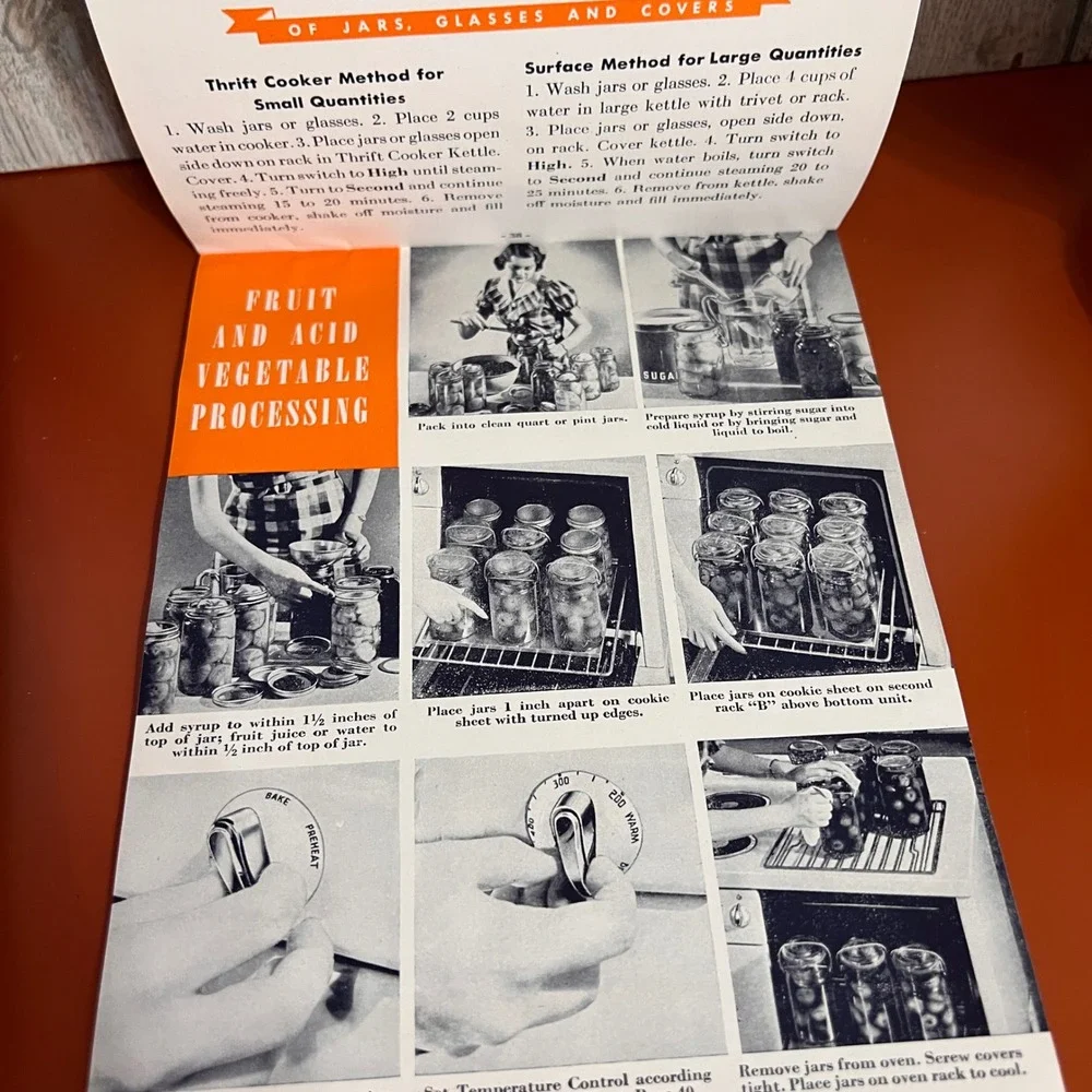 Vintage Hotpoint Electric Range Recipe and Home Canning‎ Book 1940s Cookbook